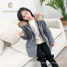 High Quality real fur parka luxury kids